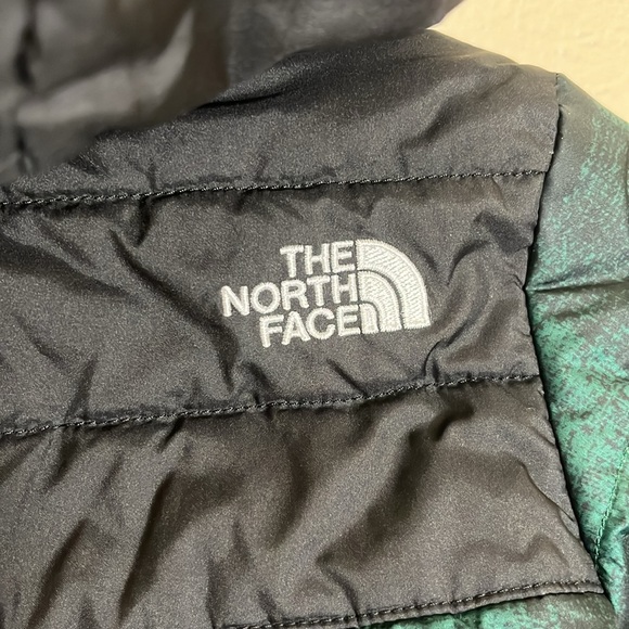 The North Face Green Black Puffer Fleece Reversible Jacket - Picture 7 of 10